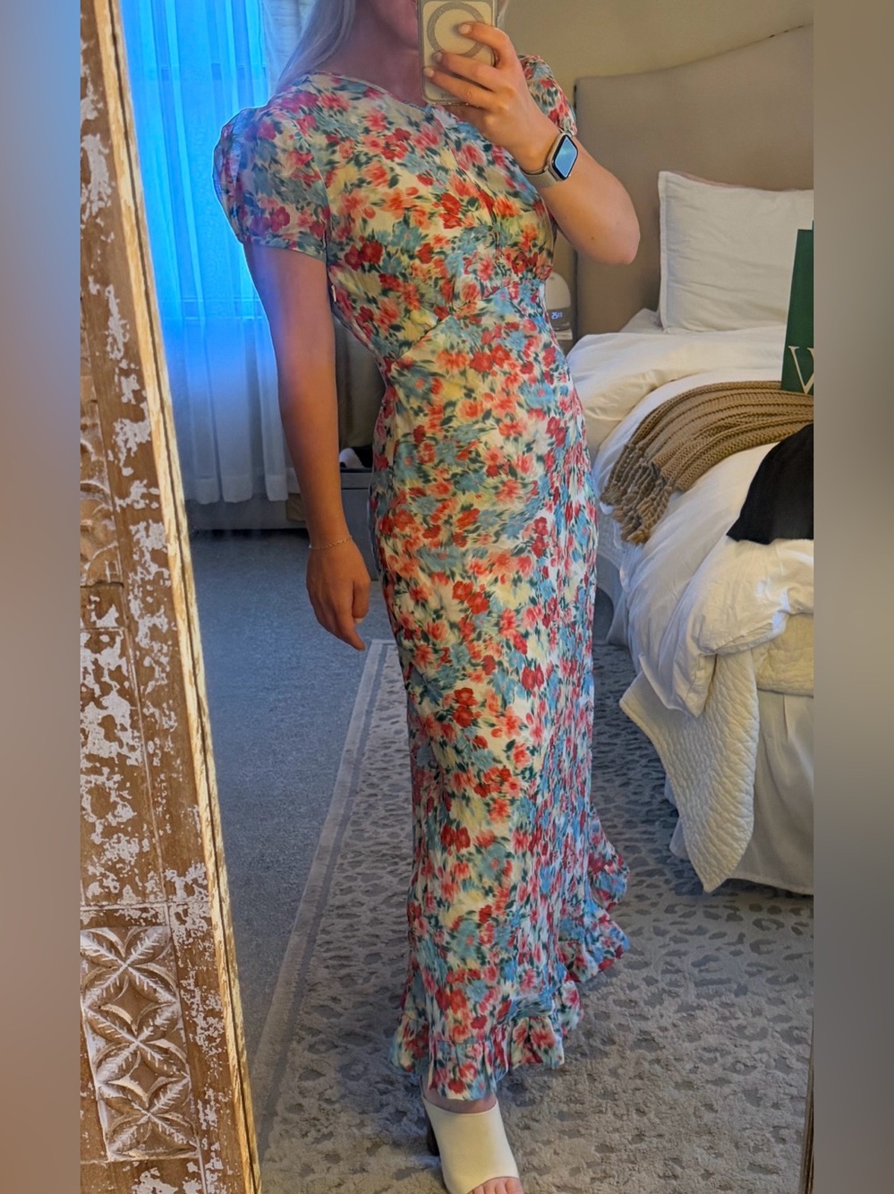 J CREW Ruffle-hem midi dress - Picture 2 of 2